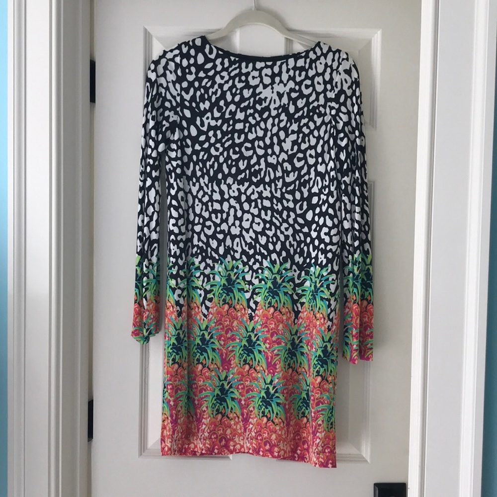 Nicole Miller jersey printed dress